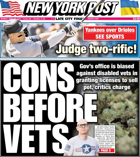 Ny Post Cover For April 10 2023 New York Post