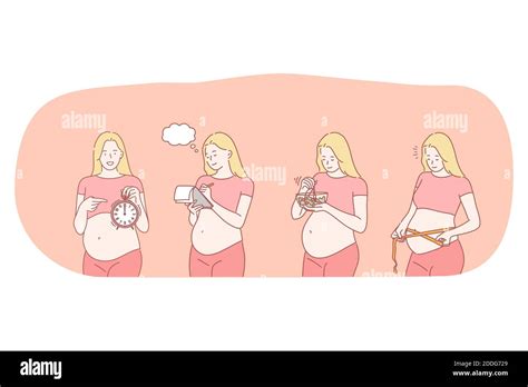 Embarazo Maternidad Esperando El Nacimiento Y El Concepto Del Bebé