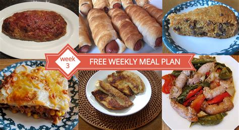 Free Weekly Meal Plan - Family Dinner Menu Ideas (Week 3 ...