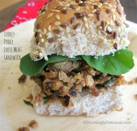 This should be called shredded beef sandwiches as they are definitely not barbecued. Turkey-Porky Loose Meat Sandwiches | Ground turkey and pulled pork combine in a loose meat ...