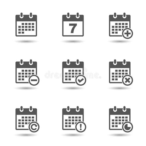 Vector Calendar Icons Set Stock Vector Illustration Of Business 55188831