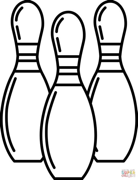 Bowling Pin Coloring Page Free Printable Coloring Pages
