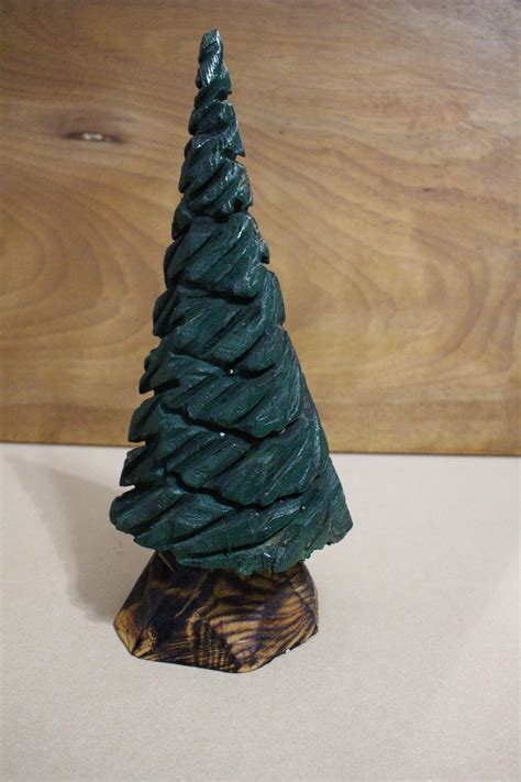 1ft Christmas Tree Made To Order Wood Carving Handmade Etsy Tree
