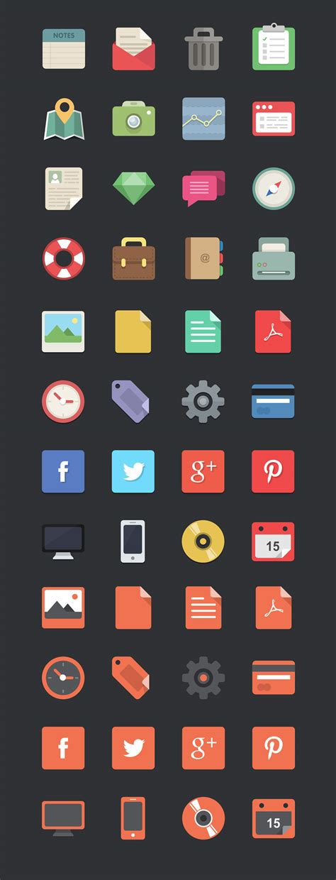 60 Absolutely Free Flat Icon Sets On Behance