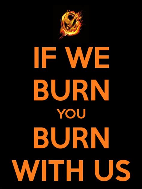 If We Burn You Burn With Us Hunger Games Quotes Hunger Games