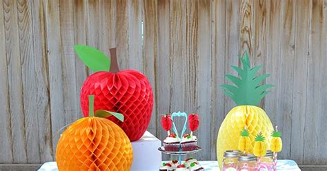 Aly Dosdall Honeycomb Paper Fruit Party Decor