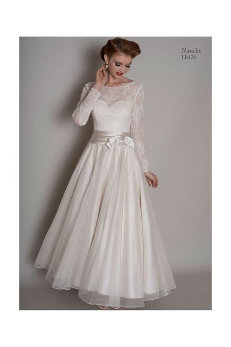 High to low nearest first. Loulou BLANCHE Calf Length Short Vintage Wedding Dress ...