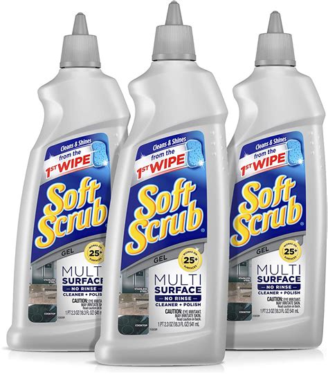 Soft Scrub Multi-Surface No Rinse Gel Cleaner + Polish, 18.3 oz. (Pack of 3) - Walmart.com ...