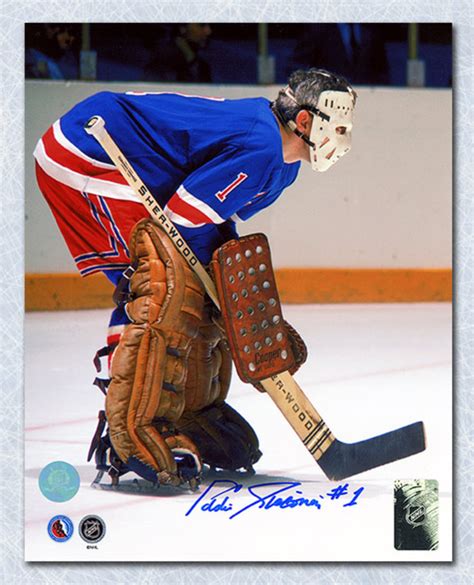 Ed Giacomin New York Rangers Autographed Goalie 8x10 Photo Nhl Auctions
