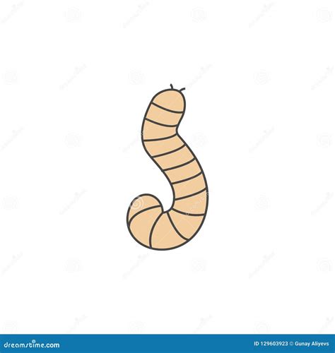 Larva Colored Outline Icon One Of The Collection Icons For Websites