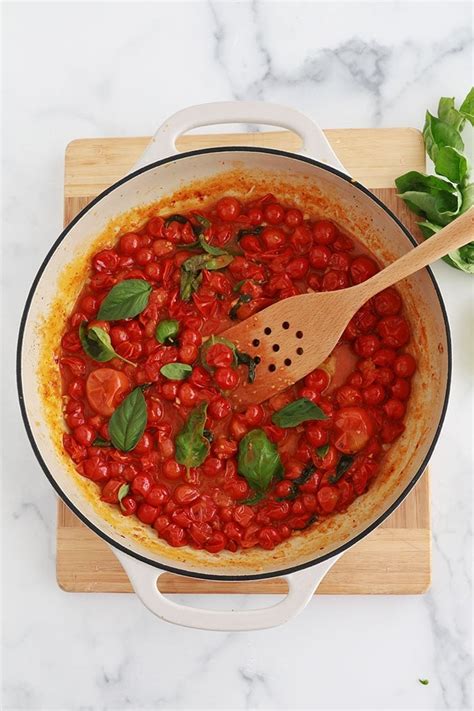 Sauce tomates cerises à lail recette rapide