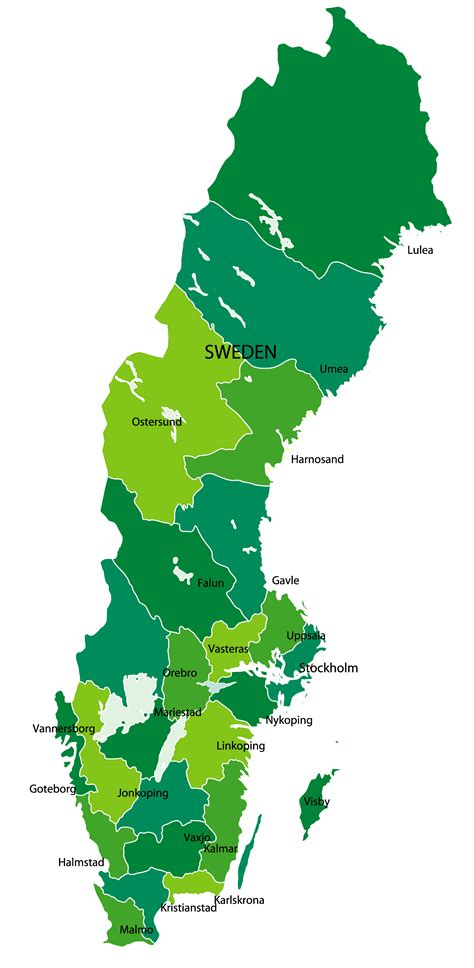 This map shows cities, towns, highways, main roads, secondary roads, railroads and airports in sweden. Sweden Map - Guide of the World