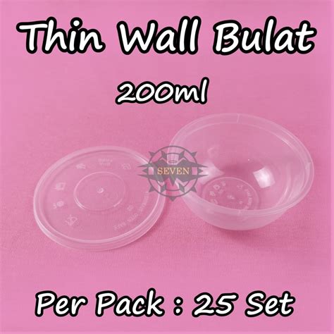 Jual Thinwall Ml Mangkok Bulat Tebal Berkualitas Tahan Panas Isi