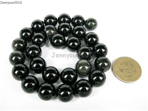 Natural Obsidian Gemstone Round Beads 16 2mm 4mm 5mm 6mm 8mm 10mm 12mm 14mm Ebay