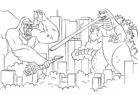 Godzilla and rodan battle king ghidorah. Godzilla Coloring Pages Printable | Activity Shelter