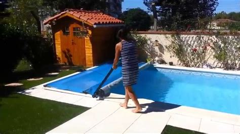 bache piscine a barre electrique