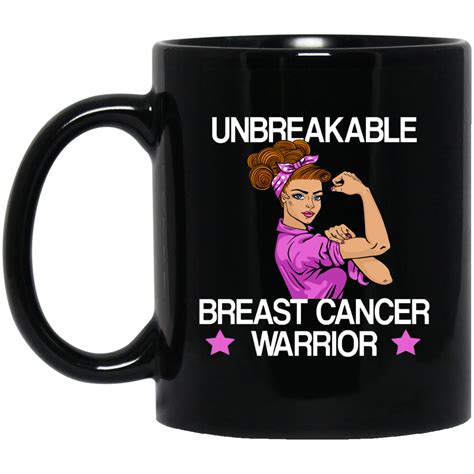 Unbreakable Breast Cancer Warrior Coffee Mug Amazetees