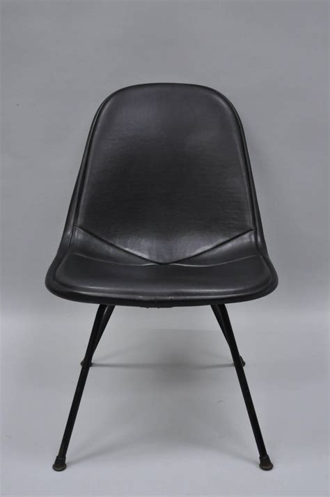 Check out this original eames dcm chair. Herman Miller Vintage Eames DKX Chair Black Upholstered ...