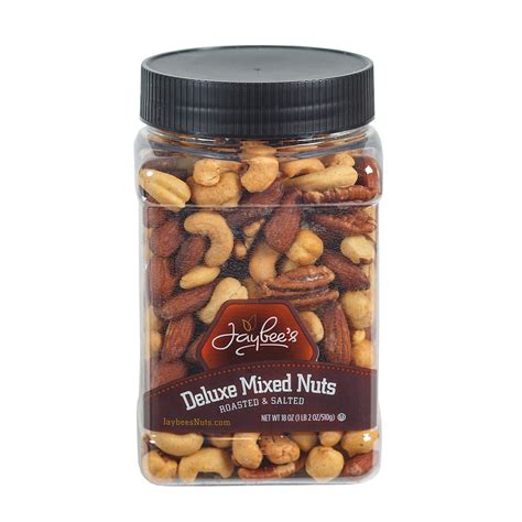 Deluxe Mixed Nuts Roasted Salted 16 Oz Jaybees 2019