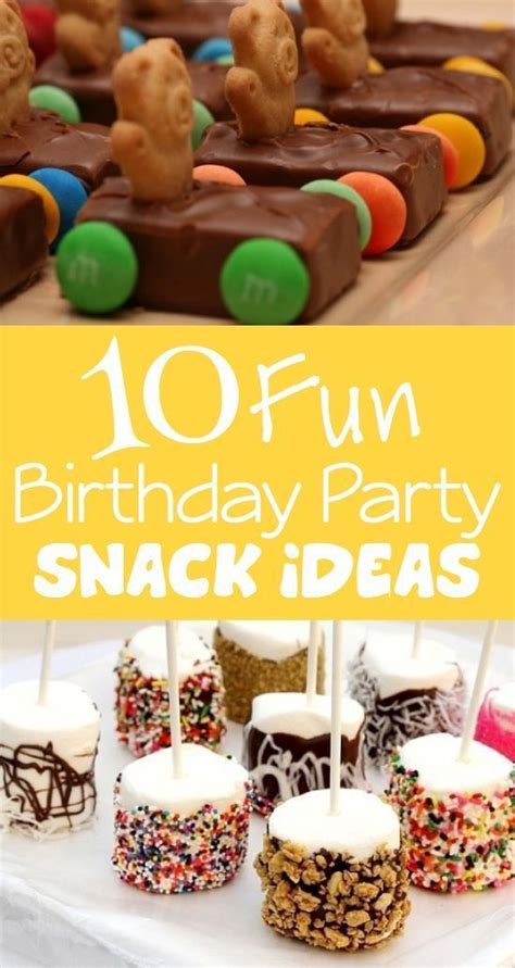 10 Fun Birthday Party Snack Ideas Kids Kubby Birthday Snacks Kids