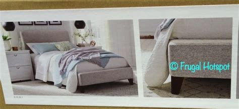 Three slat support system with adjustable center supports. Cecelia Upholstered Bed - Costco | Frugal Hotspot