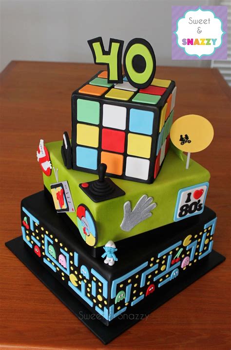 Totally unique way to celebrate men birthday. 1980's Cake by Sweet & Snazzy https://www.facebook.com ...
