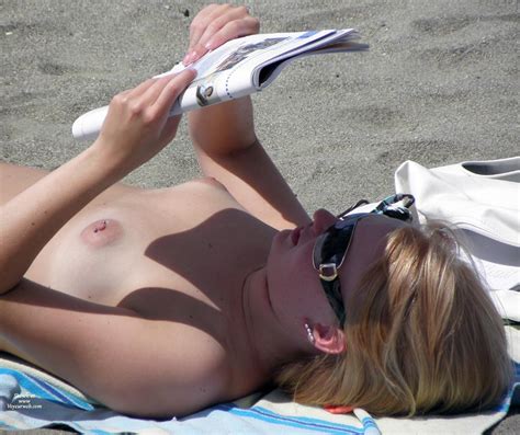 Pierced Nipple Voyeured At Topless Beach September 2011