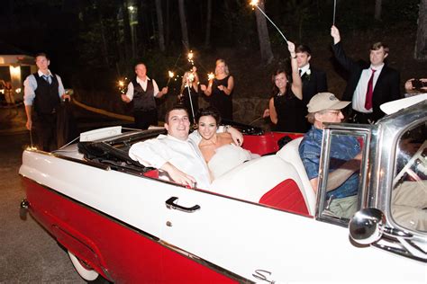 hoover country club weddings summer wedding reception sparkler sendoff car birmingham