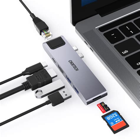 Hub M24 Choetech 7 In 2 Usb C Hub Adapter For Macbook Pro Air Choetech I Power To The Best