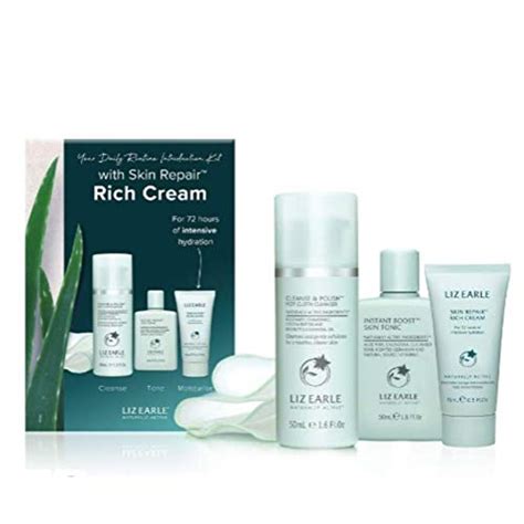 Buy Liz Earle Your Daily Routine With Skin Repair Rich Cream T Set Introduction T Kit