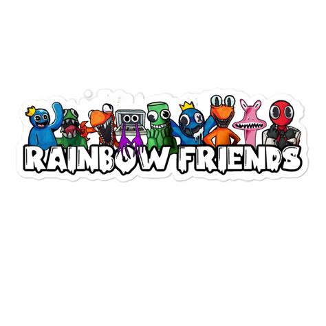 Rainbow Friends Sticker Roblox Rainbow Friends Sticker Etsy Friends