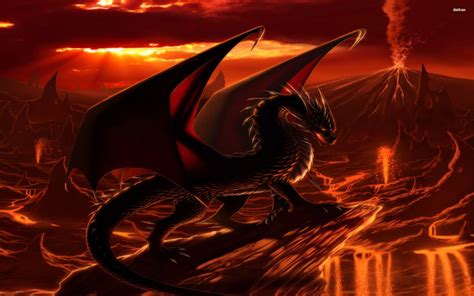 Red And Black Dragon Wallpapers On Wallpaperdog