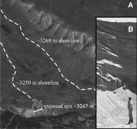 A Satellite Image Of Wave Cut Benches At The Highest Late Pleistocene