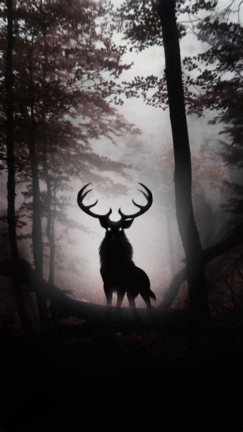 1080x1920 Deer Forest Animals Artist Digital Art Hd For Iphone 6