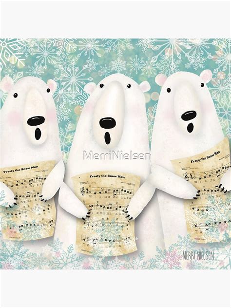Singing Polar Bears Sticker By Merrinielsen Redbubble