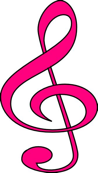 Pink Treble Cleff Clip Art At Vector Clip Art Online