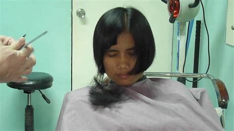 Girl Barbershop Haircut And Head Shave L0 Just Bald Or