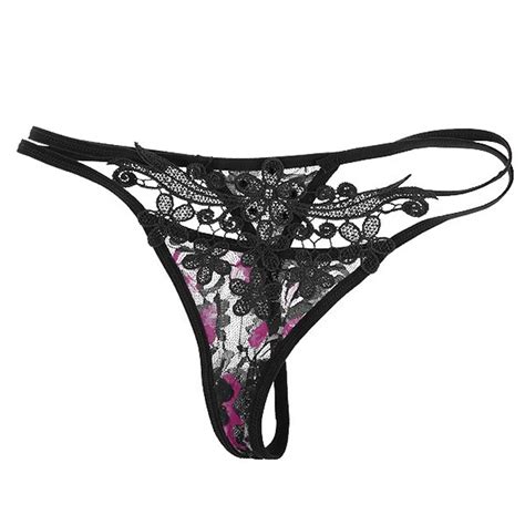 1pc fashion sexy women flower hollow lace thongs g string thongs panties knickers lingerie
