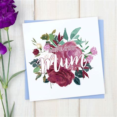 Personalised Bouquet Mothers Day Card By Chi Chi Moi