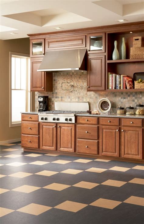 Bright rug in a monotone kitchen | floor art | funky kitchen. Cool Green Floor Ideas at the Marmoleum Clique!