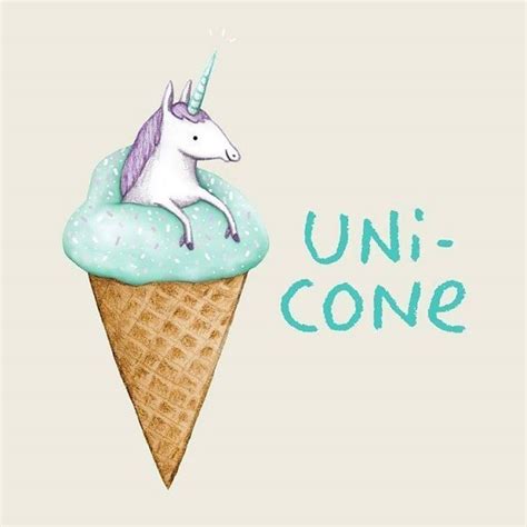 Gotta Love A Good Ice Cream Cone Or Uni Cone Rather Punny Puns Cute