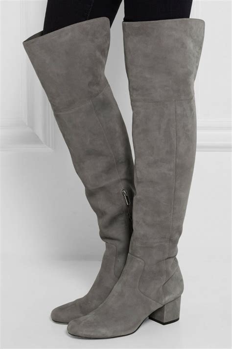 sam edelman elina slate gray suede over the knee boots thigh high size 5 ebay in 2022 grey