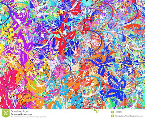 Suited for special occasions or everyday life. Bright floral pattern stock illustration. Illustration of ...