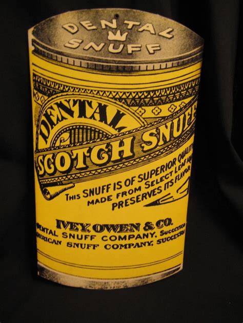 Vintage Scotch Dental Snuff Store Advertising Sign Etsy