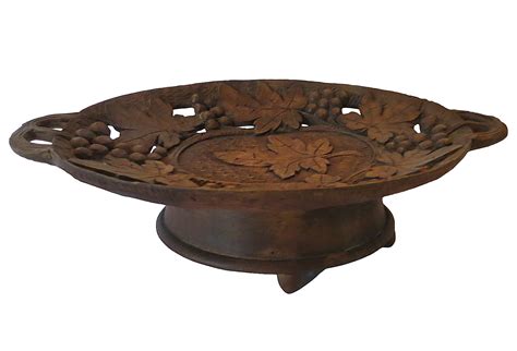 Bespoke dining chairs and benches dining bench with curved base bespoke oak dining bench makers dining benches are perfect for squeezing in extra guests for dinner or as a handy seat. German Carved, Black Forest Music Box, Footed Bowl | Omero ...