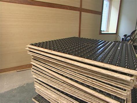 What side of the foam or cork needs to be on the bottom of the cement or wood to prevent moisture. How to Install Subfloor Panels | how-tos | DIY