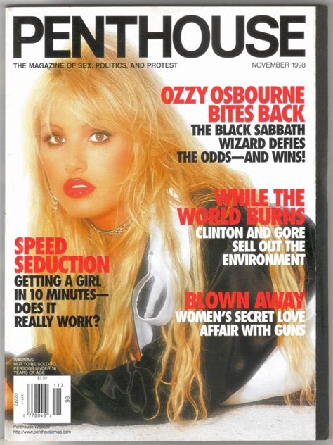 Penthouse Magazine November Melissa Ann Pet Cover Nikita Ozzy Osbourne Ozzy Osbourne