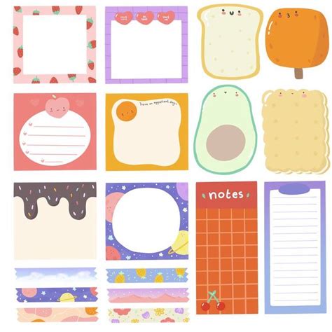 Cute Digital Sticky Notes Bullet Journal Stickers Cute Stickers
