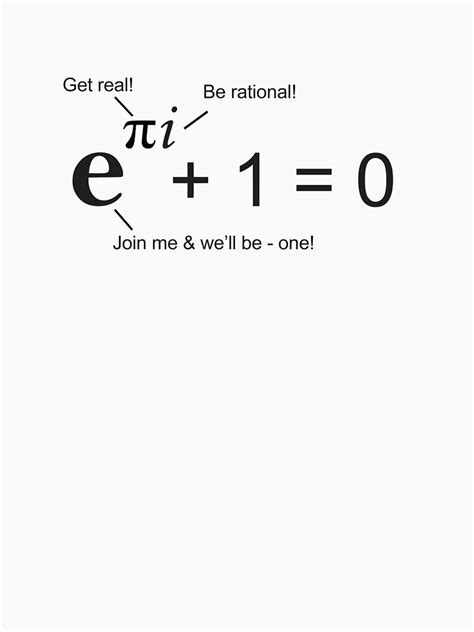 Eulers Identity The Most Beautiful Equation In Math T Shirt For