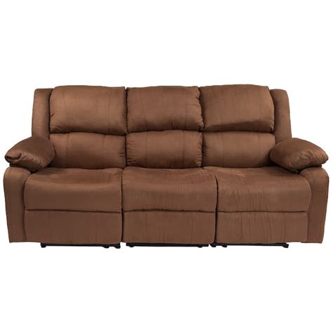 Flash Furniture Harmony Series 77 In Modern Chocolate Brown Microfiber